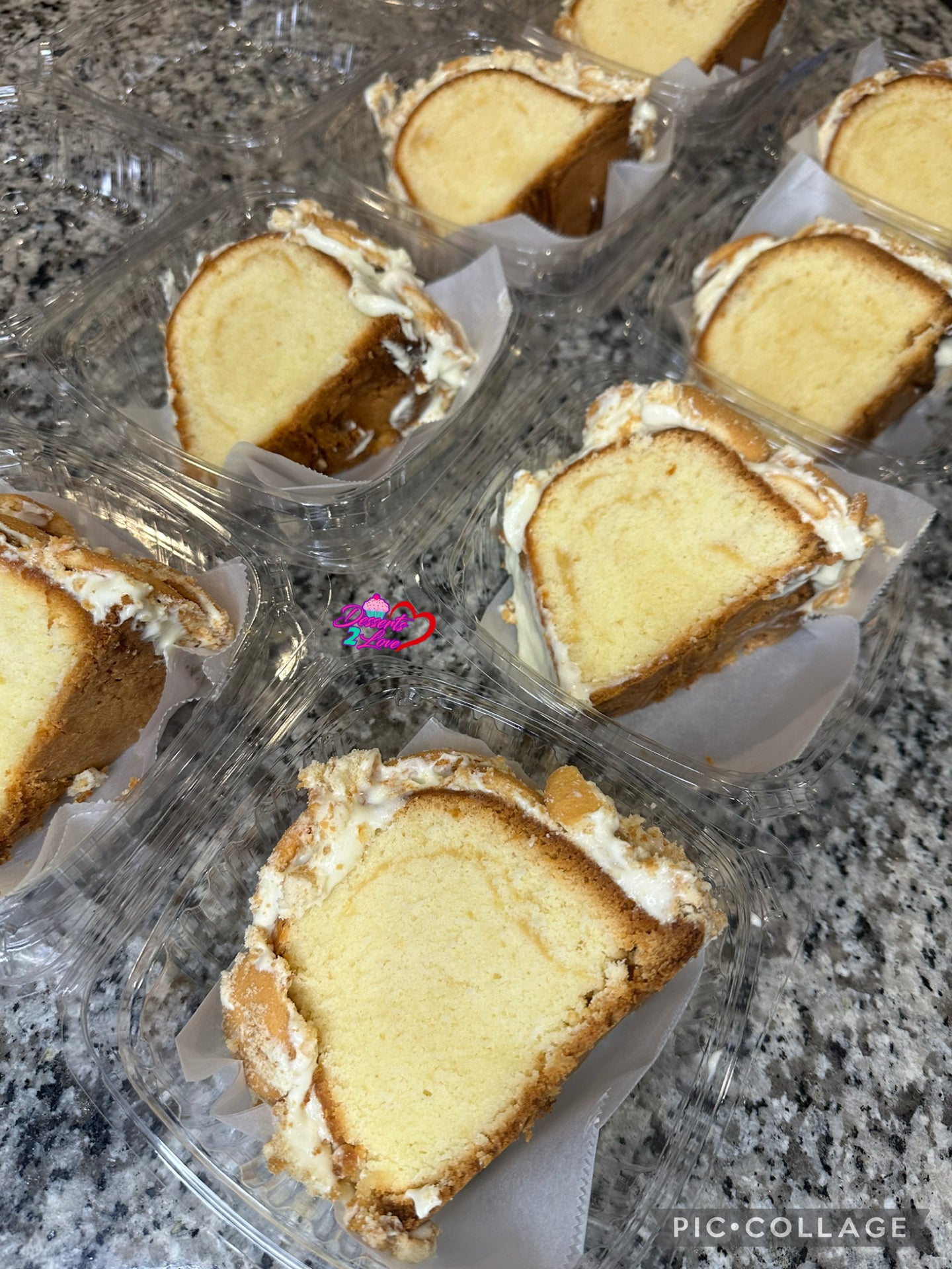 Banana Pudding Cream Cheese Pound Cake Slice