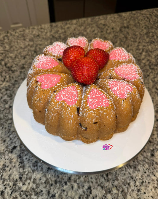 Heart Strawberry Pound Cake