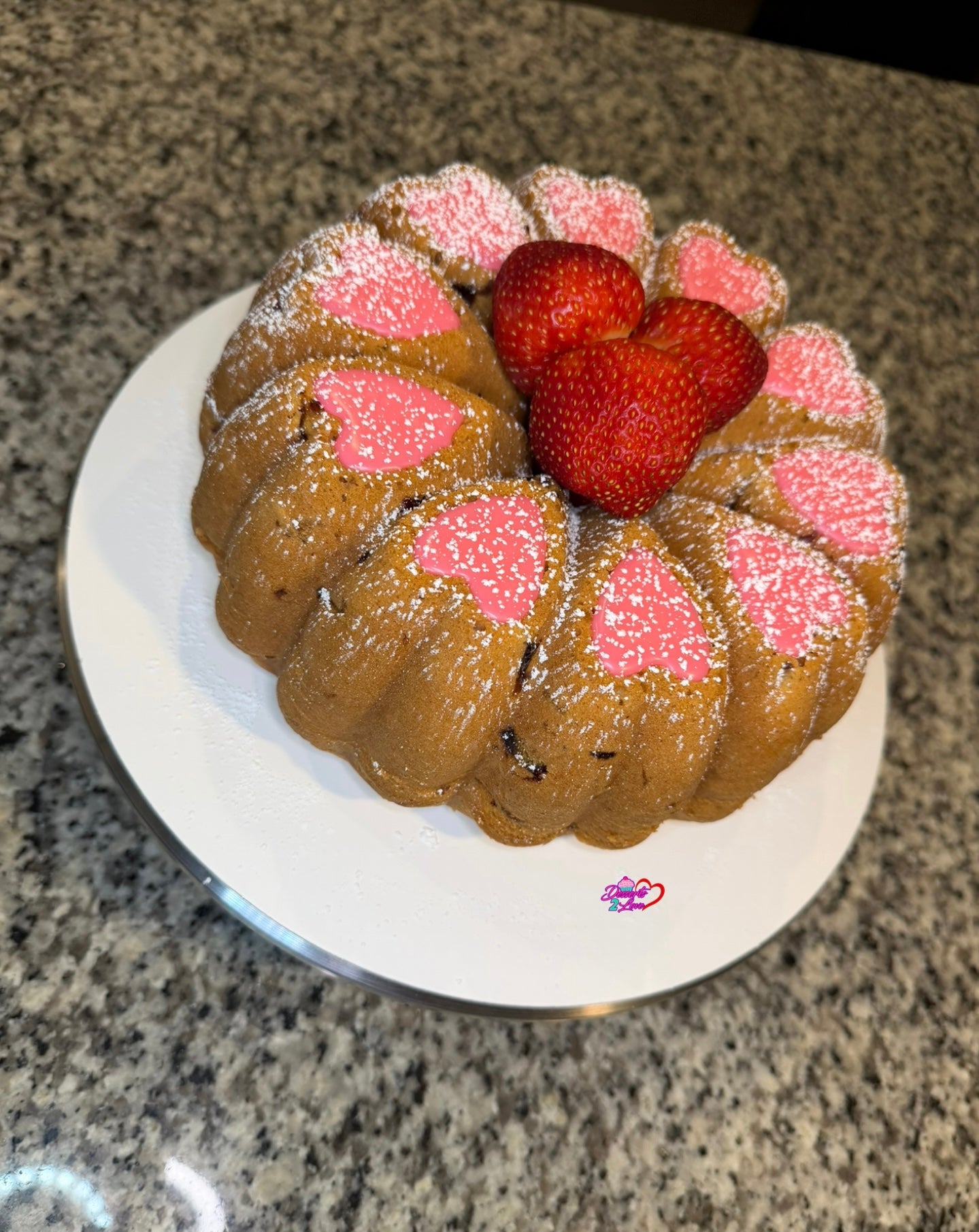 Heart Strawberry Pound Cake
