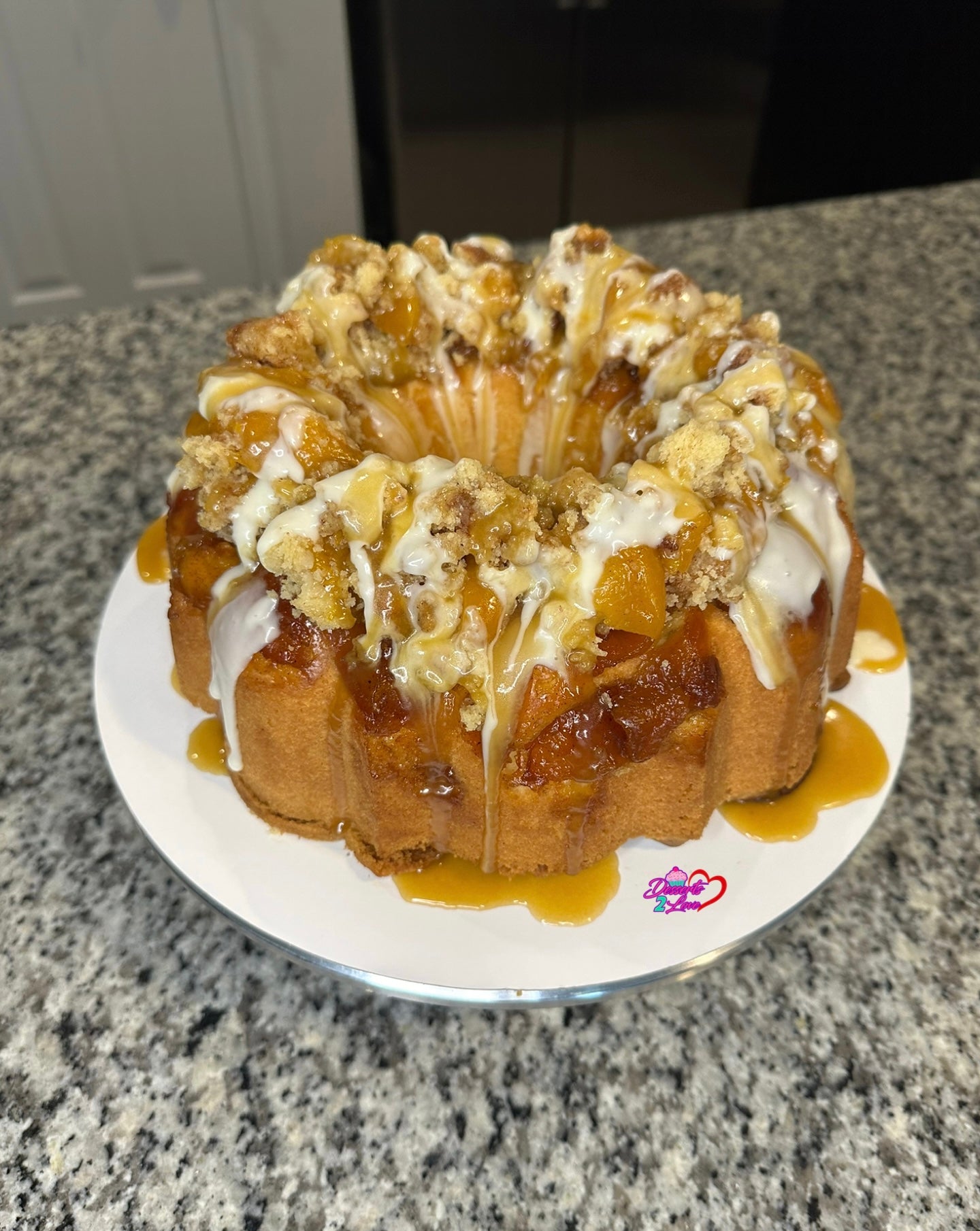 Peach Cobbler Cream Cheese Pound Cake (Thanksgiving)