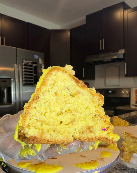 Lemon Oreo Cream Cheese Pound Cake Slice
