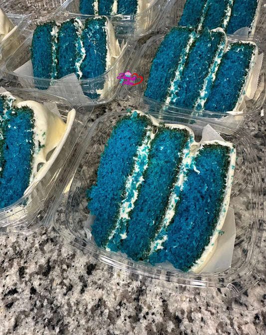 Blue Velvet Cake Slice