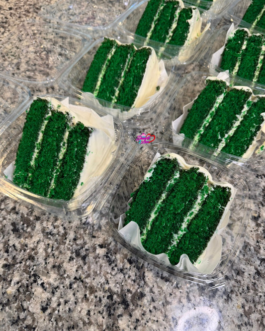 Green Velvet Cake Slice