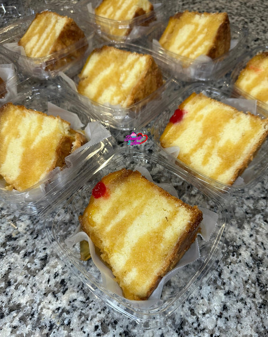 Pineapple Upside Down Pound Cake Slice
